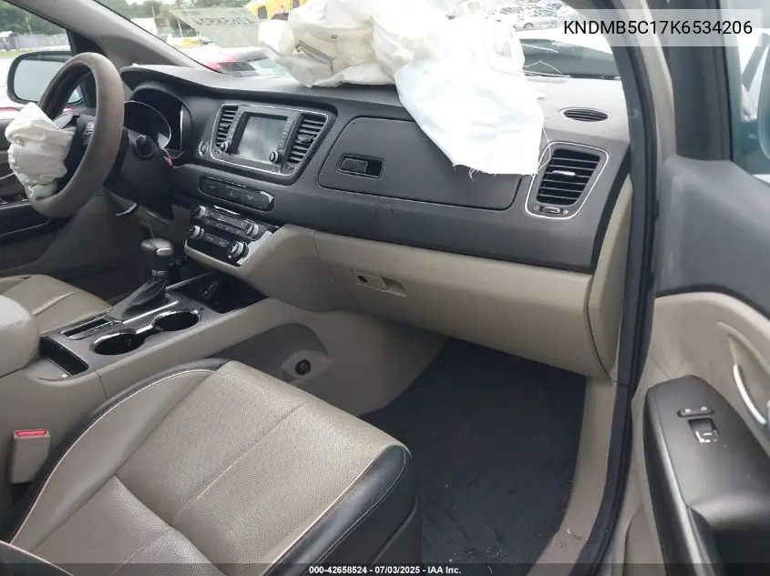 2019 Kia Sedona Ex VIN: KNDMB5C17K6534206 Lot: 42658524