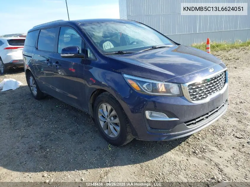 2020 Kia Sedona Lx/Ex VIN: KNDMB5C13L6624051 Lot: 12348438