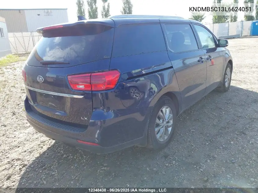 2020 Kia Sedona Lx/Ex VIN: KNDMB5C13L6624051 Lot: 12348438