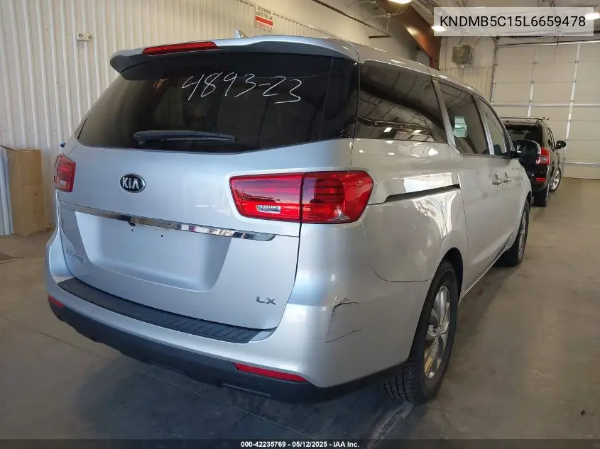 2020 Kia Sedona Lx VIN: KNDMB5C15L6659478 Lot: 42235769