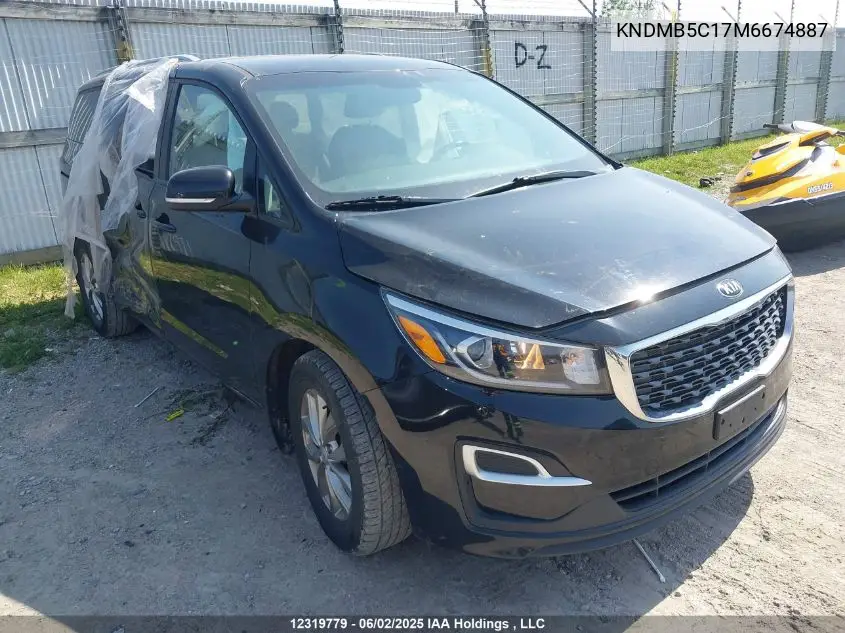 2021 Kia Sedona Lx/Lx+ VIN: KNDMB5C17M6674887 Lot: 12319779