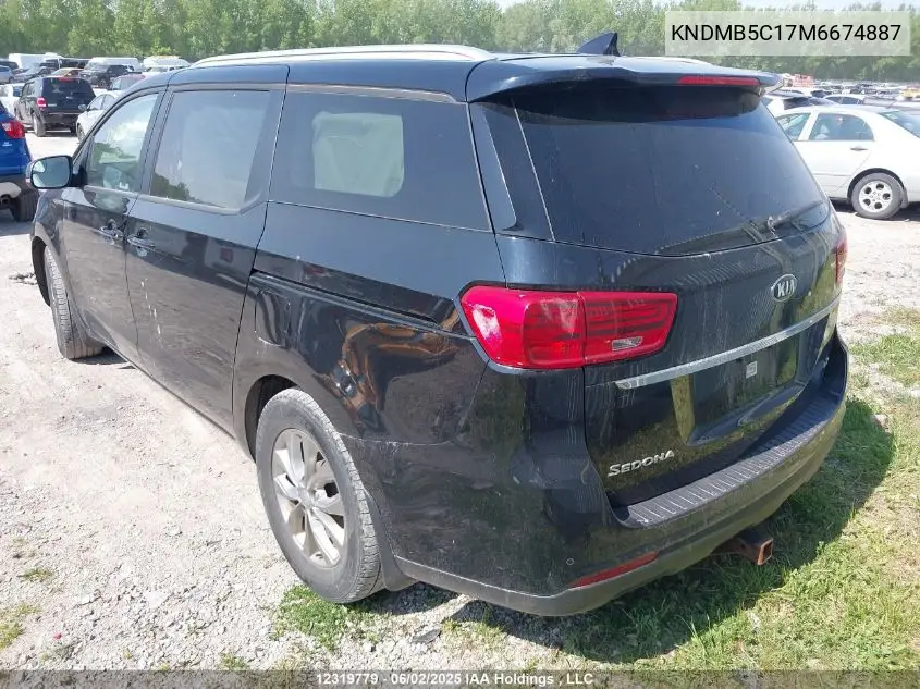 2021 Kia Sedona Lx/Lx+ VIN: KNDMB5C17M6674887 Lot: 12319779