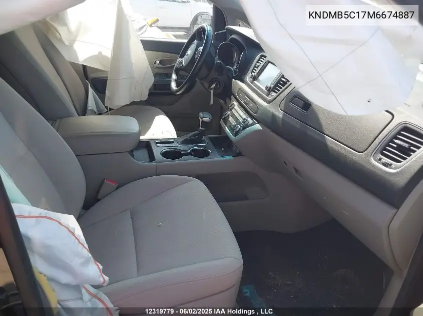 2021 Kia Sedona Lx/Lx+ VIN: KNDMB5C17M6674887 Lot: 12319779