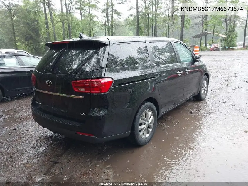 2021 Kia Sedona Lx VIN: KNDMB5C17M6673674 Lot: 42248778