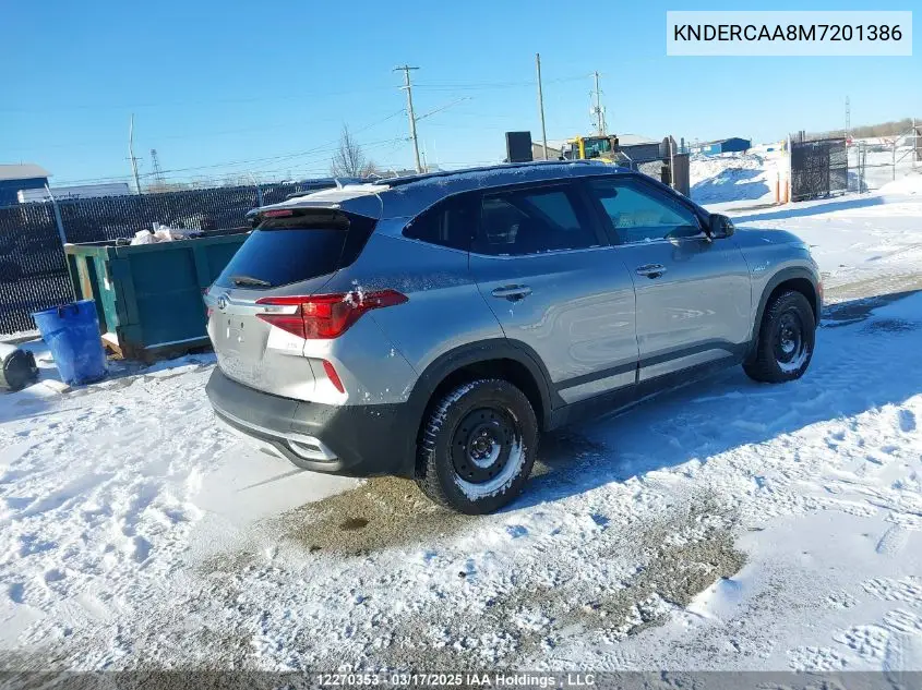 2021 Kia Seltos Ex/Ex Premium VIN: KNDERCAA8M7201386 Lot: 12270353