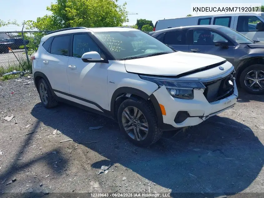 2021 Kia Seltos S VIN: KNDEUCAA9M7192017 Lot: 12339643