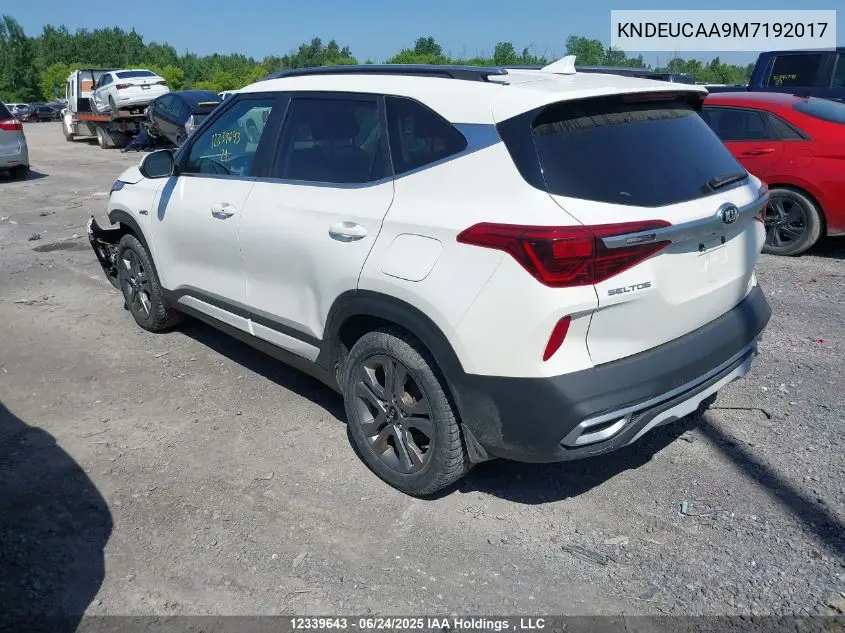 2021 Kia Seltos S VIN: KNDEUCAA9M7192017 Lot: 12339643