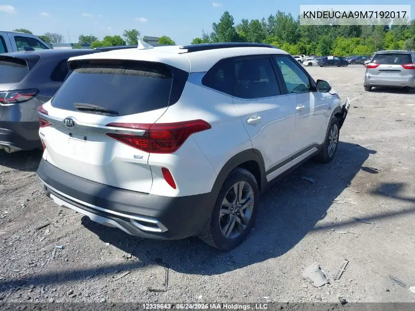 2021 Kia Seltos S VIN: KNDEUCAA9M7192017 Lot: 12339643