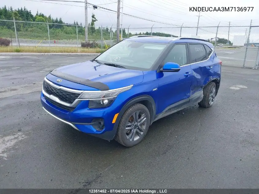 2021 Kia Seltos S VIN: KNDEUCAA3M7136977 Lot: 12351452