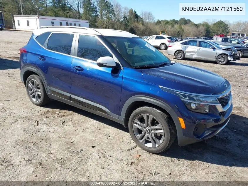 2021 Kia Seltos S VIN: KNDEU2AA2M7121560 Lot: 41868992