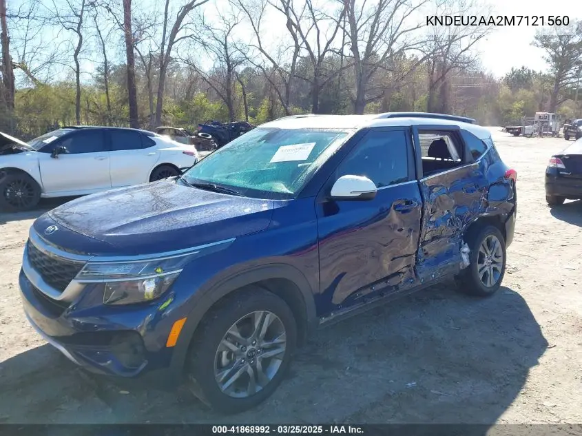 2021 Kia Seltos S VIN: KNDEU2AA2M7121560 Lot: 41868992