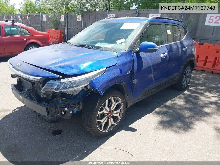 2021 Kia Seltos Sx Turbo VIN: KNDETCA24M7127748 Lot: 42257061