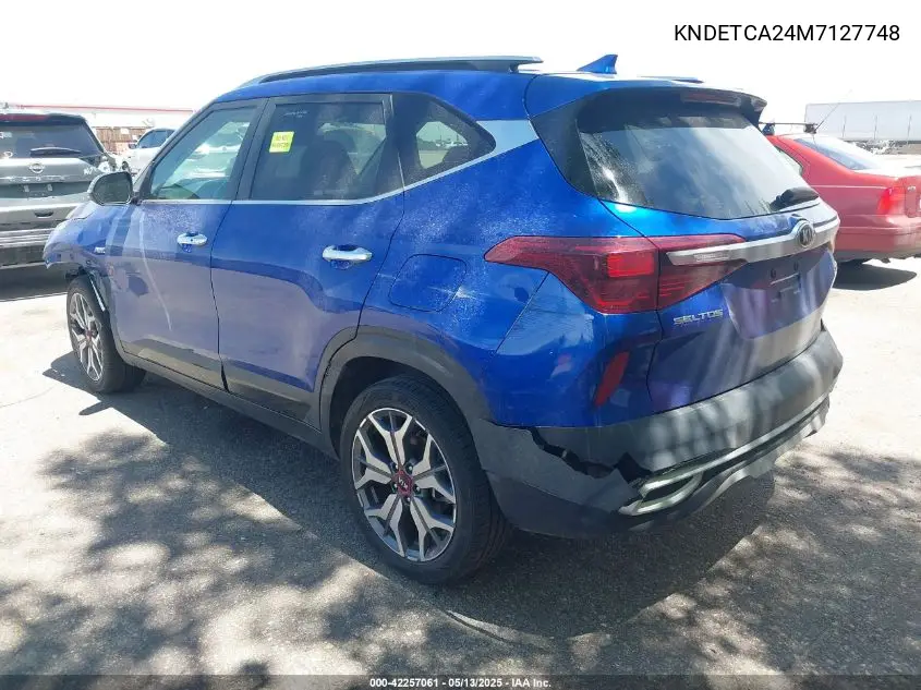 2021 Kia Seltos Sx Turbo VIN: KNDETCA24M7127748 Lot: 42257061