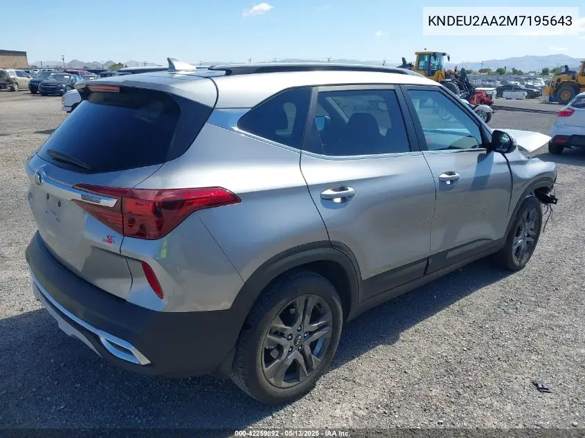 2021 Kia Seltos S VIN: KNDEU2AA2M7195643 Lot: 42259892