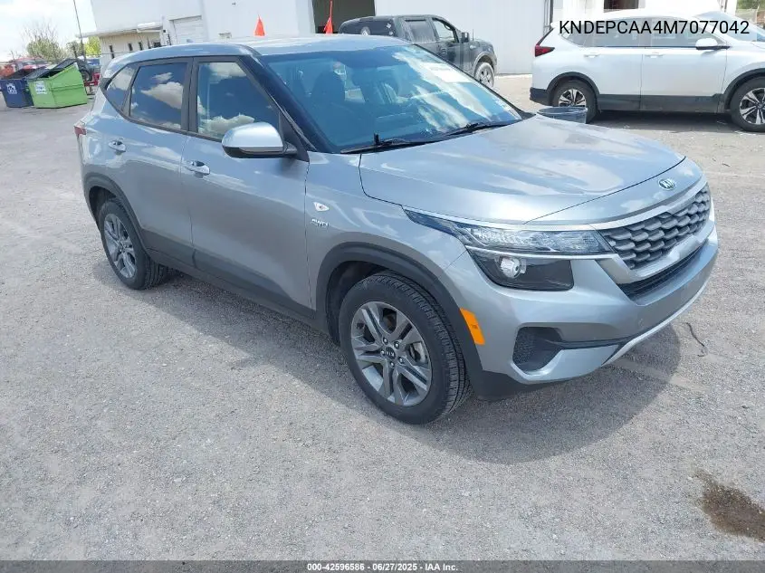 2021 Kia Seltos Lx VIN: KNDEPCAA4M7077042 Lot: 42596586