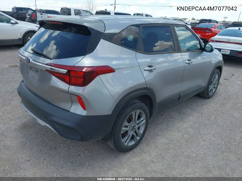 2021 Kia Seltos Lx VIN: KNDEPCAA4M7077042 Lot: 42596586