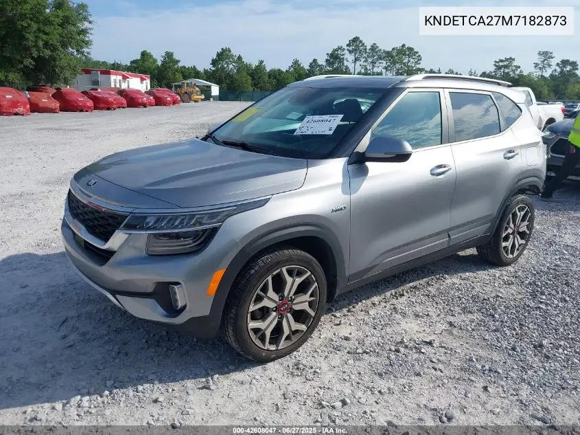 2021 Kia Seltos Sx Turbo VIN: KNDETCA27M7182873 Lot: 42608047