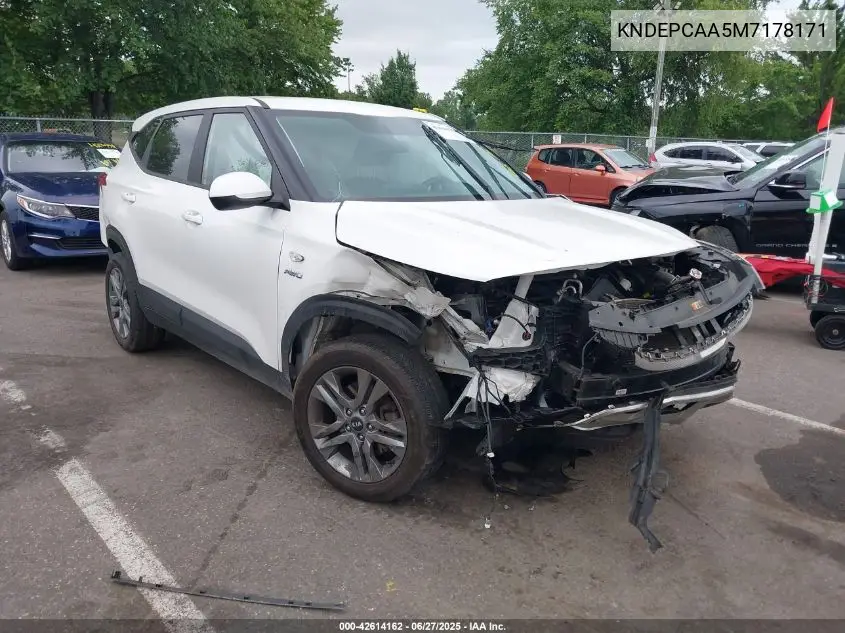 2021 Kia Seltos Lx VIN: KNDEPCAA5M7178171 Lot: 42614162