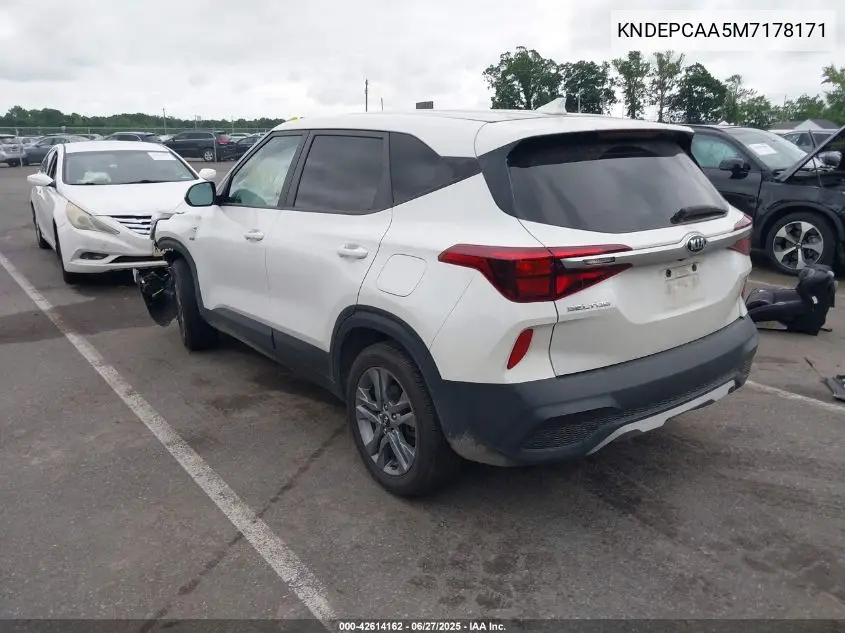 2021 Kia Seltos Lx VIN: KNDEPCAA5M7178171 Lot: 42614162