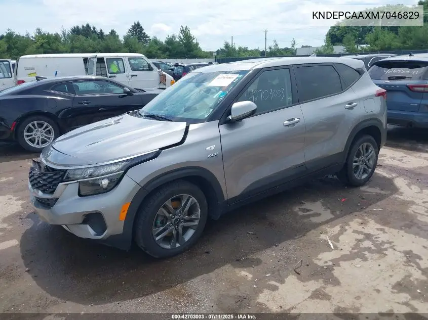 2021 Kia Seltos Lx VIN: KNDEPCAAXM7046829 Lot: 42703003
