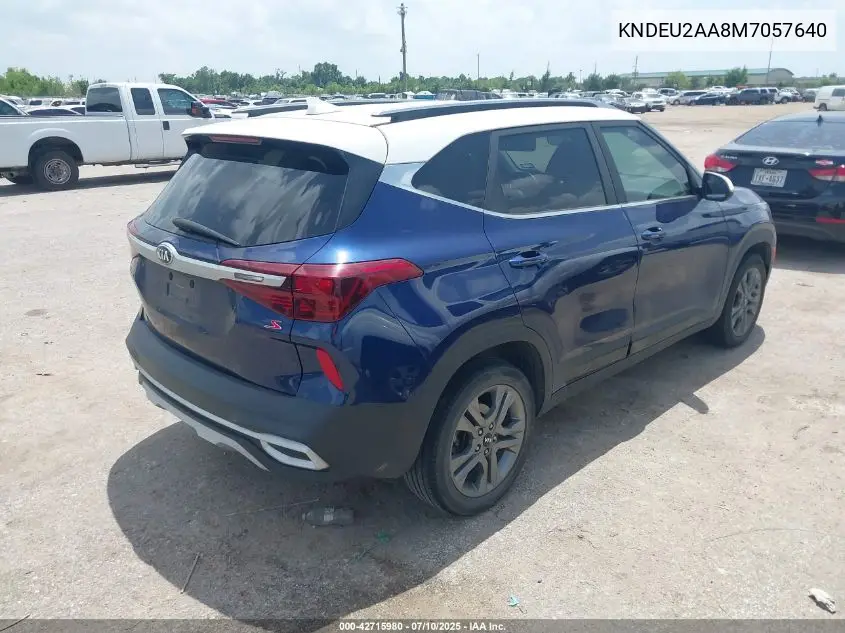 2021 Kia Seltos S VIN: KNDEU2AA8M7057640 Lot: 42715980