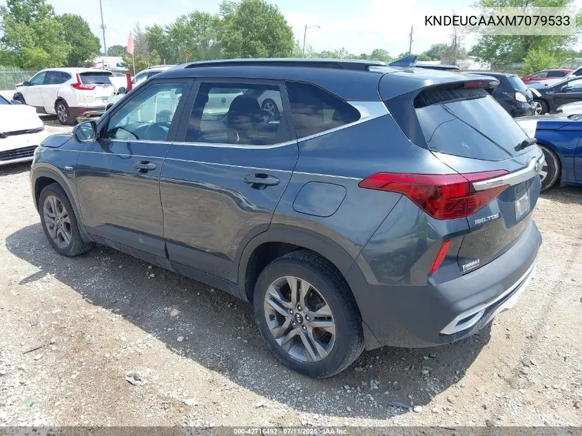 2021 Kia Seltos S VIN: KNDEUCAAXM7079533 Lot: 42716492