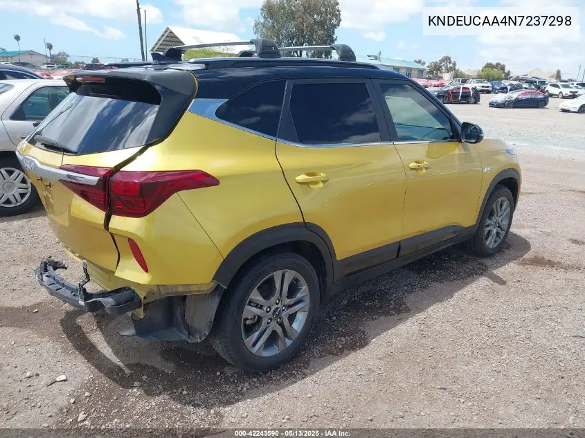2022 Kia Seltos S VIN: KNDEUCAA4N7237298 Lot: 42243590