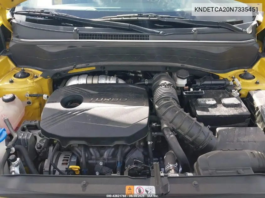 2022 Kia Seltos Sx Turbo VIN: KNDETCA20N7335451 Lot: 42621768