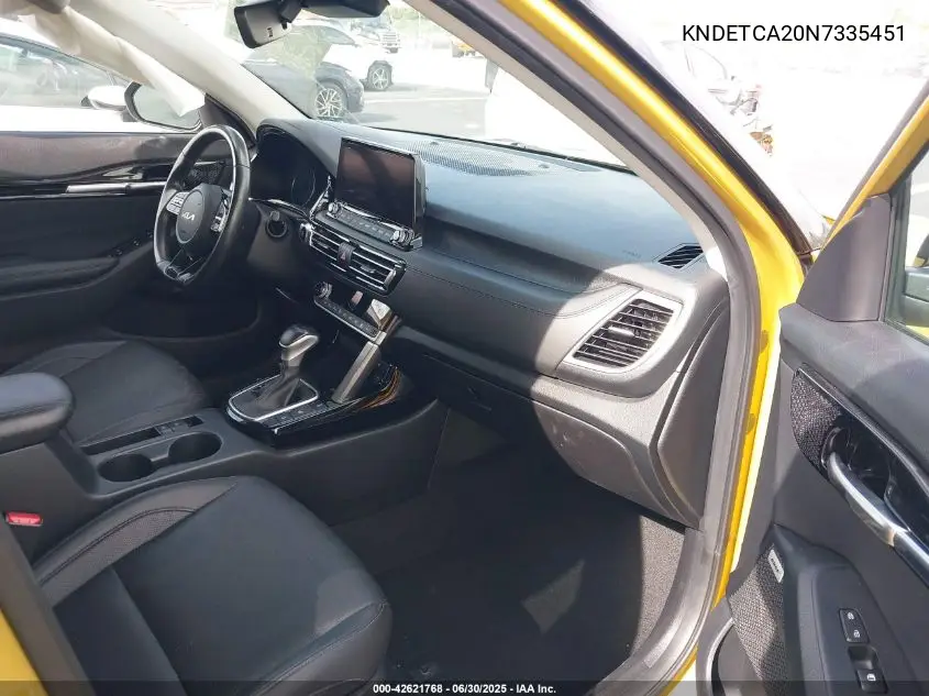 2022 Kia Seltos Sx Turbo VIN: KNDETCA20N7335451 Lot: 42621768