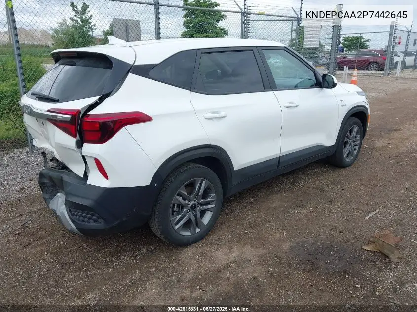 2023 Kia Seltos Lx VIN: KNDEPCAA2P7442645 Lot: 42615831
