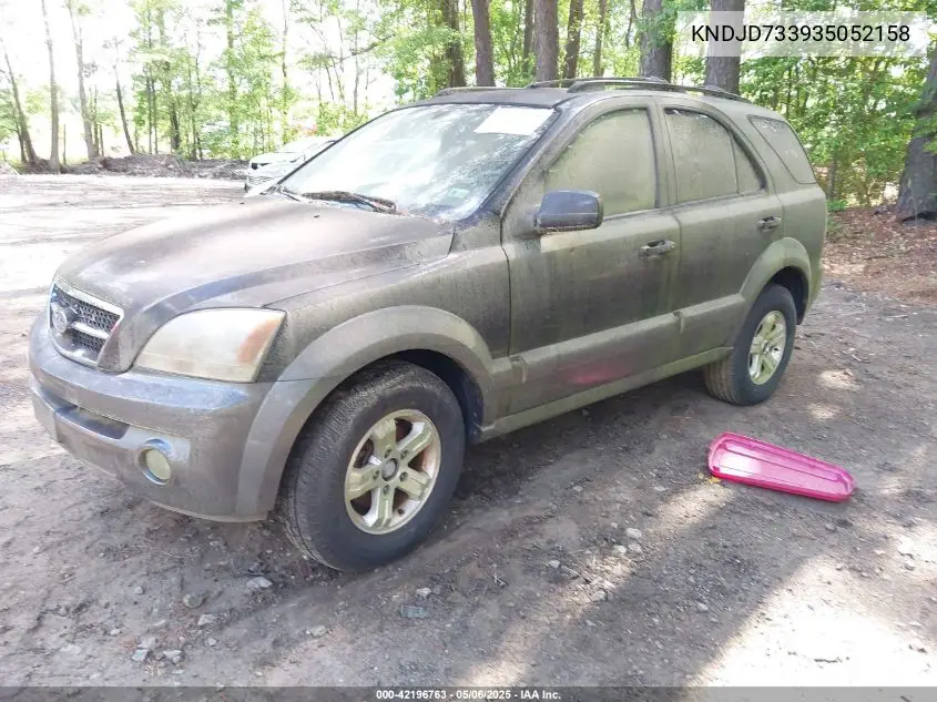 2003 Kia Sorento Ex/Lx VIN: KNDJD733935052158 Lot: 42196763