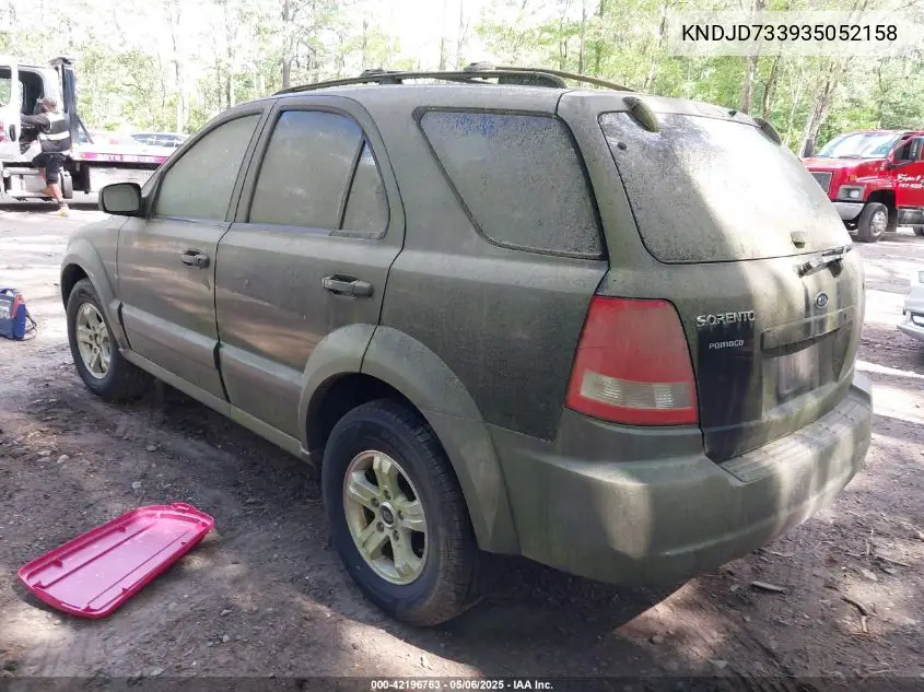 2003 Kia Sorento Ex/Lx VIN: KNDJD733935052158 Lot: 42196763