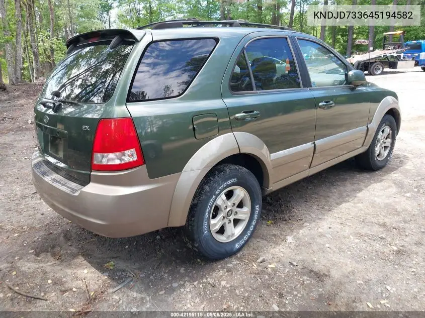 2004 Kia Sorento Ex/Lx VIN: KNDJD733645194582 Lot: 42195115