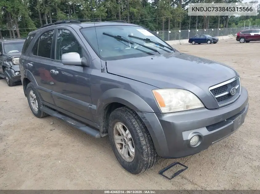 2004 Kia Sorento Ex/Lx VIN: KNDJC733845315566 Lot: 42482314