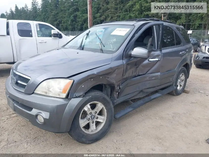 2004 Kia Sorento Ex/Lx VIN: KNDJC733845315566 Lot: 42482314