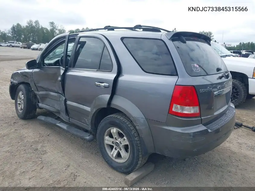 2004 Kia Sorento Ex/Lx VIN: KNDJC733845315566 Lot: 42482314