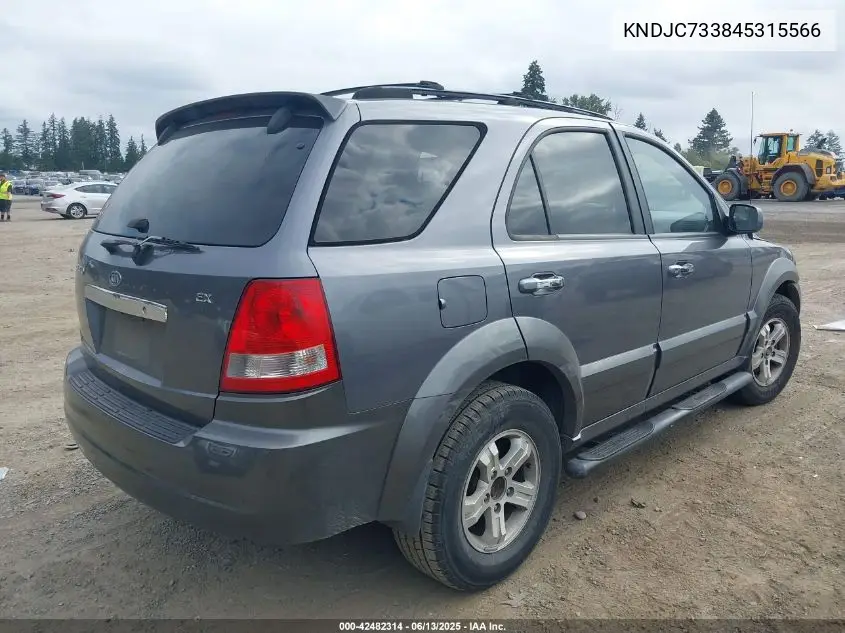2004 Kia Sorento Ex/Lx VIN: KNDJC733845315566 Lot: 42482314