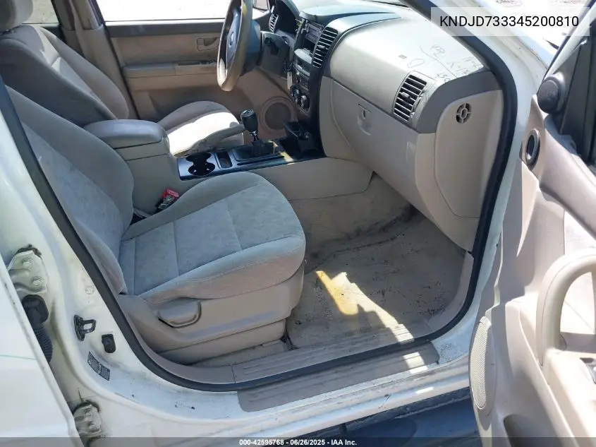 2004 Kia Sorento Ex/Lx VIN: KNDJD733345200810 Lot: 42595768
