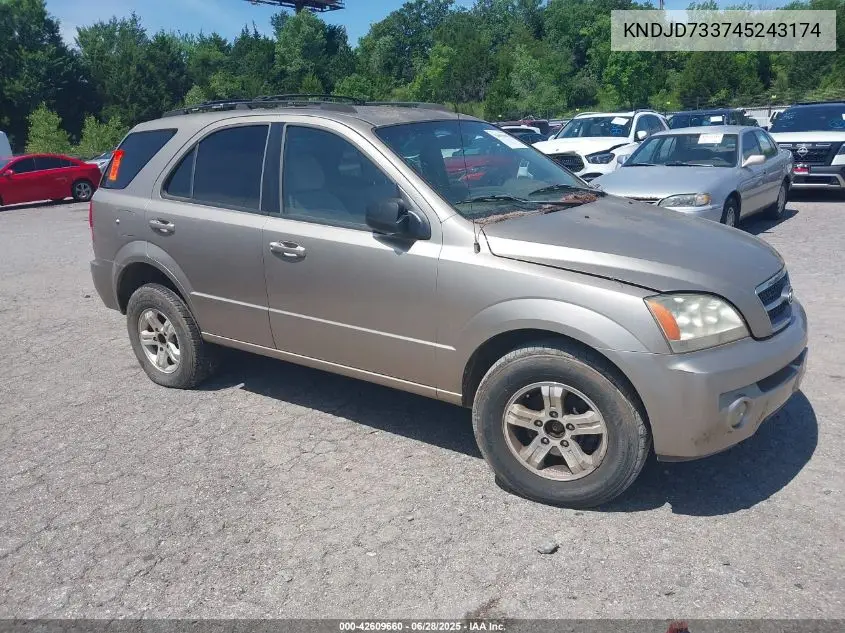 2004 Kia Sorento Ex/Lx VIN: KNDJD733745243174 Lot: 42609660