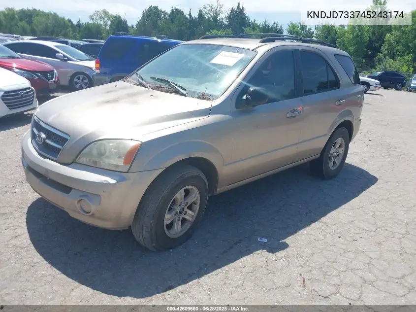 2004 Kia Sorento Ex/Lx VIN: KNDJD733745243174 Lot: 42609660