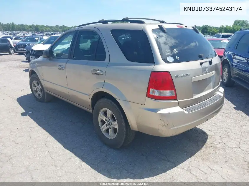 2004 Kia Sorento Ex/Lx VIN: KNDJD733745243174 Lot: 42609660