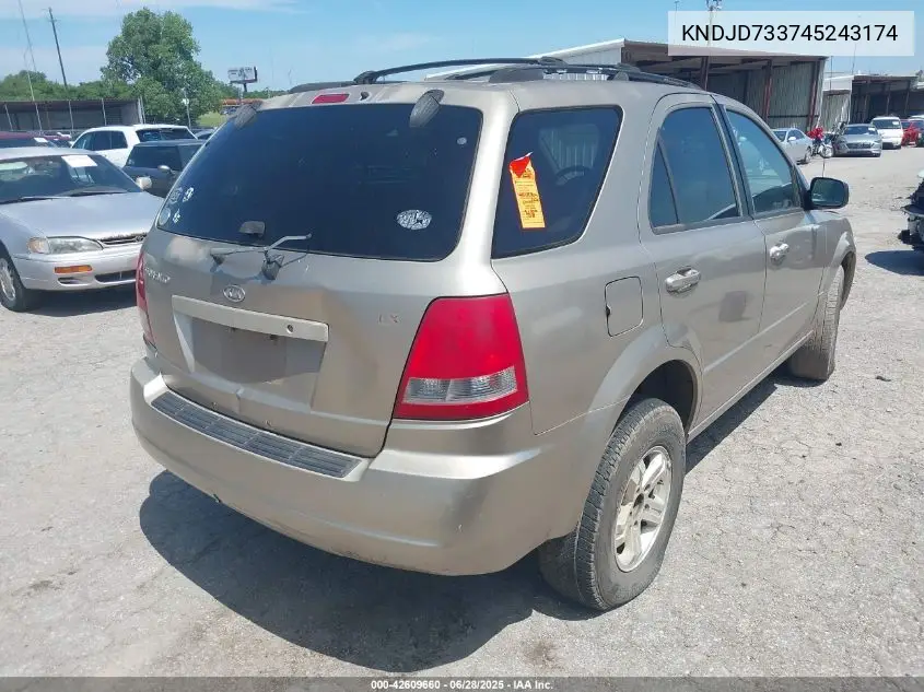 2004 Kia Sorento Ex/Lx VIN: KNDJD733745243174 Lot: 42609660