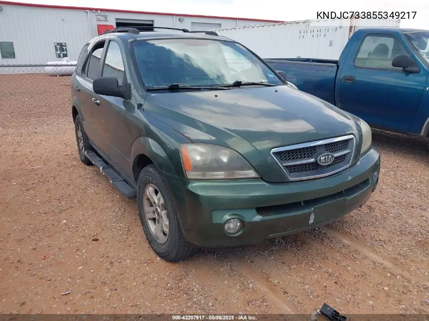 2005 Kia Sorento Ex/Lx VIN: KNDJC733855349217 Lot: 42207917