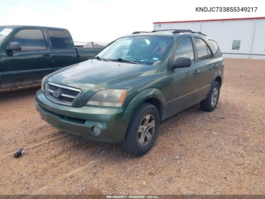 2005 Kia Sorento Ex/Lx VIN: KNDJC733855349217 Lot: 42207917