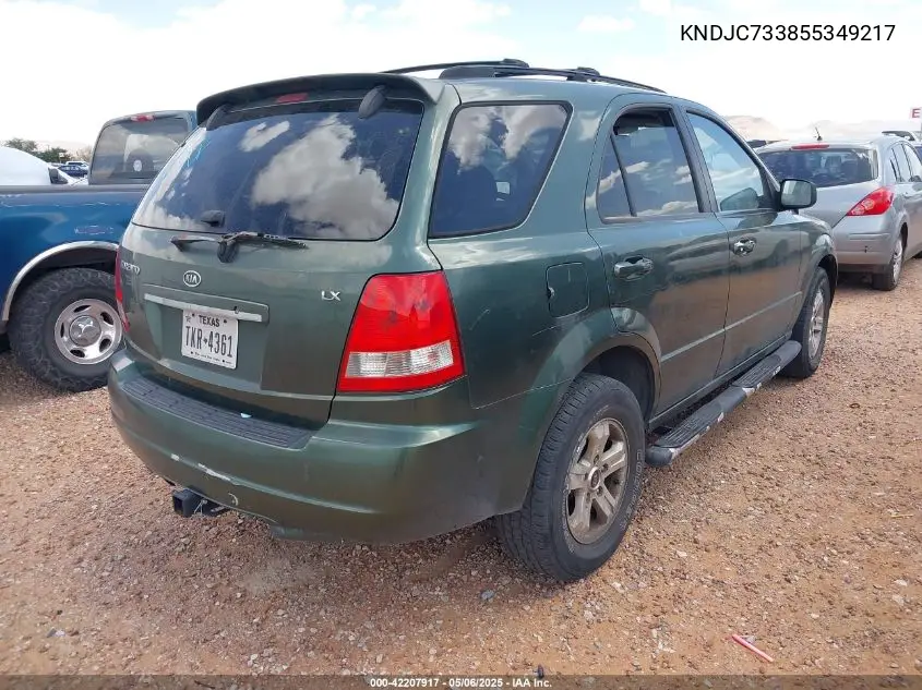 2005 Kia Sorento Ex/Lx VIN: KNDJC733855349217 Lot: 42207917