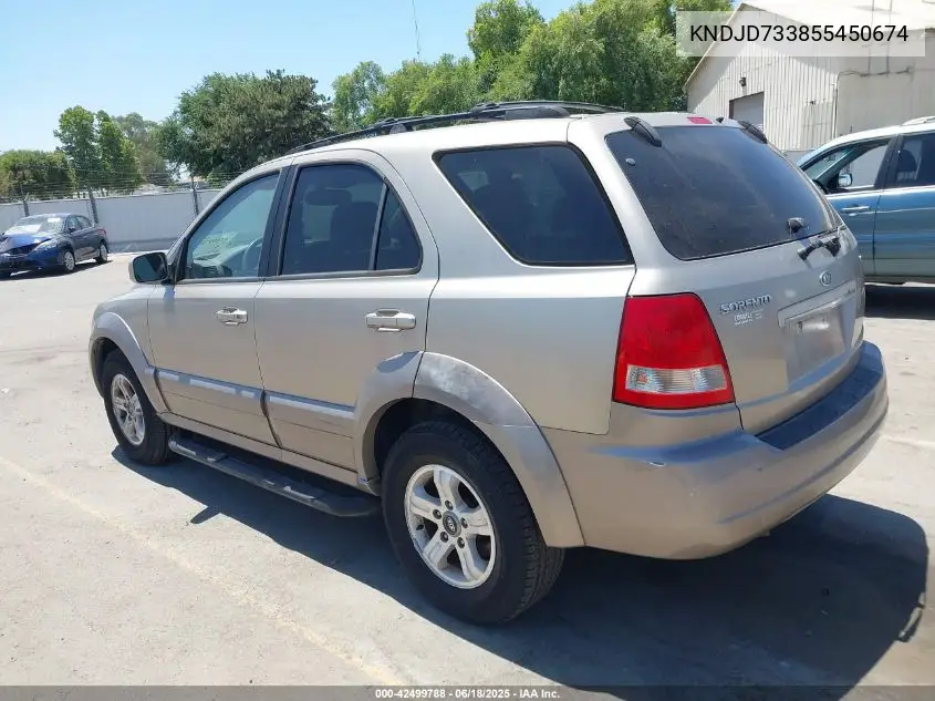2005 Kia Sorento Ex/Lx VIN: KNDJD733855450674 Lot: 42499788