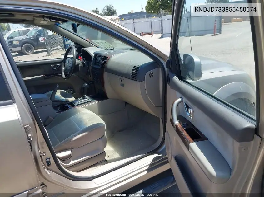 2005 Kia Sorento Ex/Lx VIN: KNDJD733855450674 Lot: 42499788