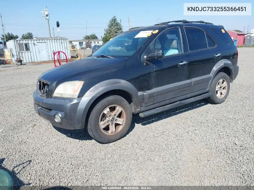 2005 Kia Sorento Ex/Lx VIN: KNDJC733255366451 Lot: 42565844