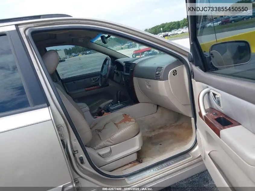 2005 Kia Sorento Ex/Lx VIN: KNDJC733855450550 Lot: 42577400