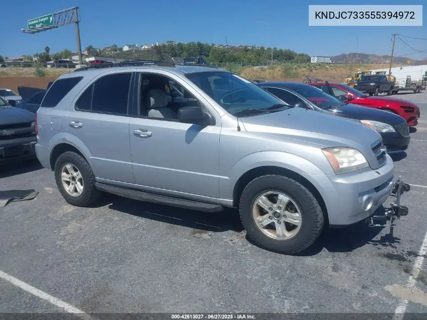 2005 Kia Sorento Ex/Lx VIN: KNDJC733555394972 Lot: 42613027
